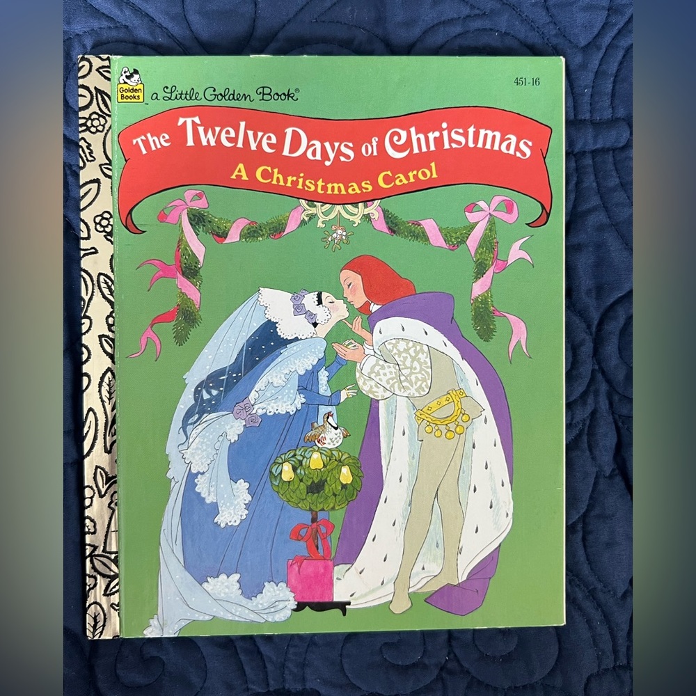 VINTAGE NEW 1992 little golden book-the twelve days of Christmas-Christmas carol